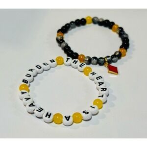 Howl Inspired Bracelet Set Calcifer Heart Anime Beaded Bracelets